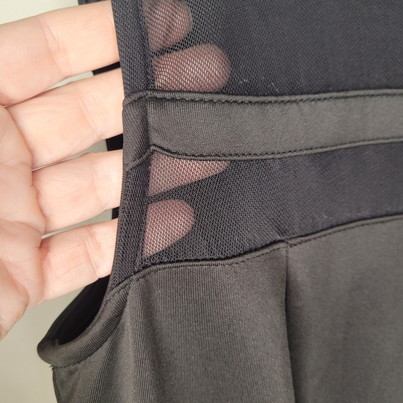2B Bebe Little Black Dress Sleeveless Sheer Size XS - Picture 2 of 5